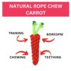 Rope Chew Carrot Toy Red |  Red Carrot Dog toys - Image 3