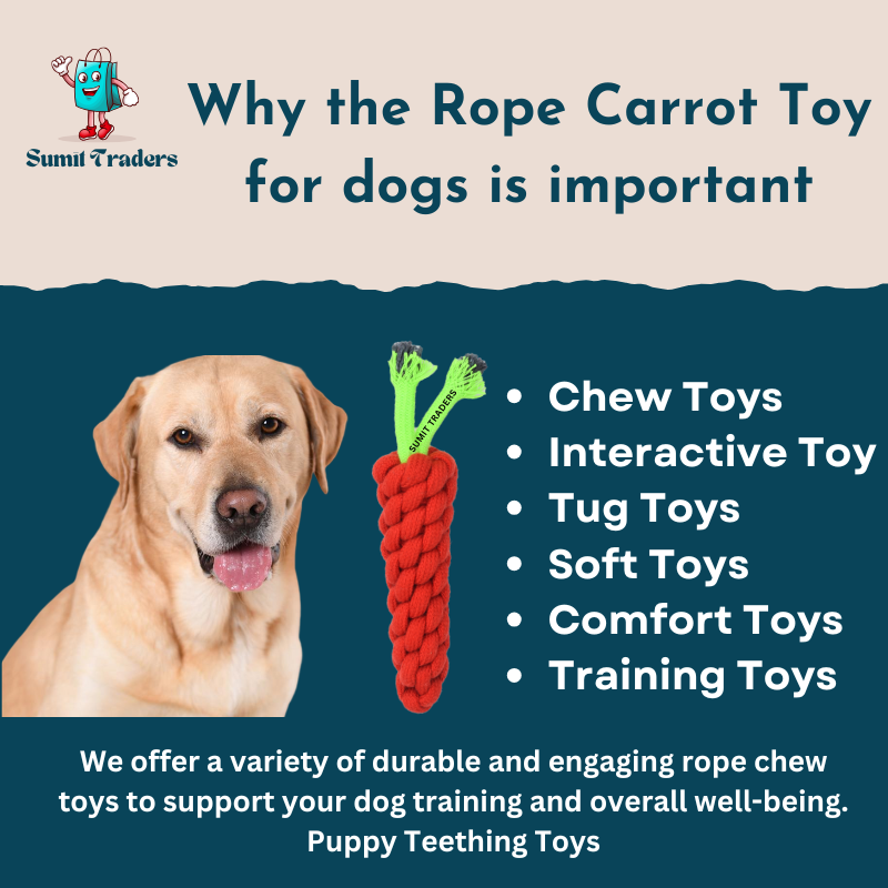 Carrot rope dog toy