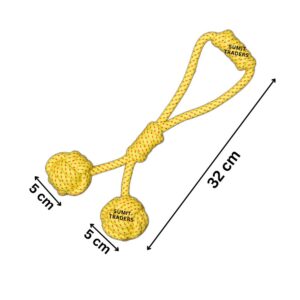 Handle 2 Knot 2 Ball Rope Dog Toy
