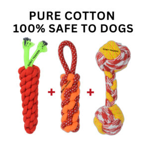 Red Carrot Dog toys | Dummy toy | Rope Dumbbell